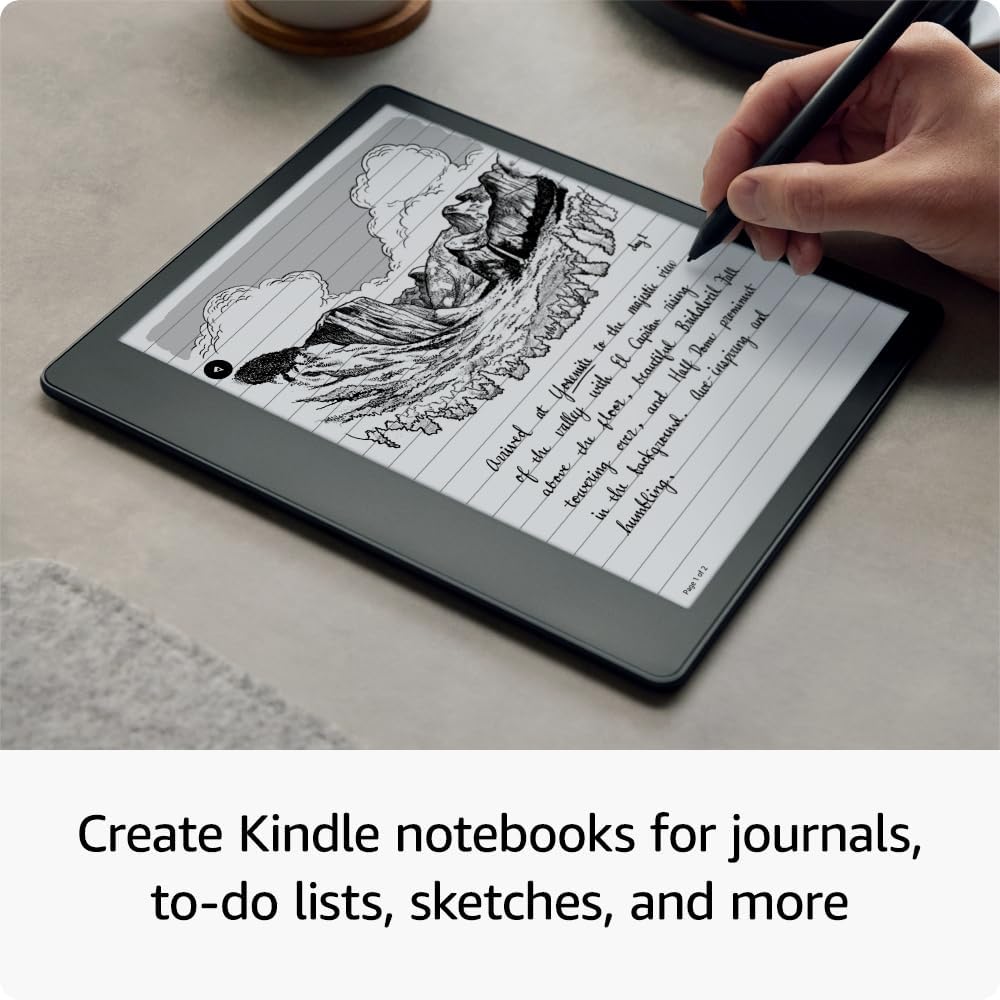 An Amazon Kindle Scribe.