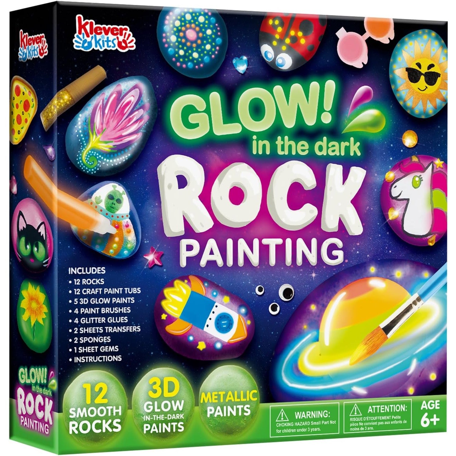 Keep kids busy without screens with this glow-in-the-dark rock paintin –