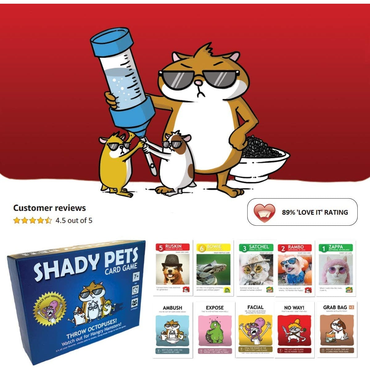 Shady pets card game.