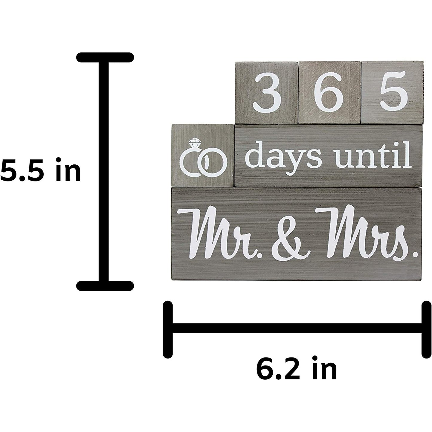 Wedding block countdown calendar.