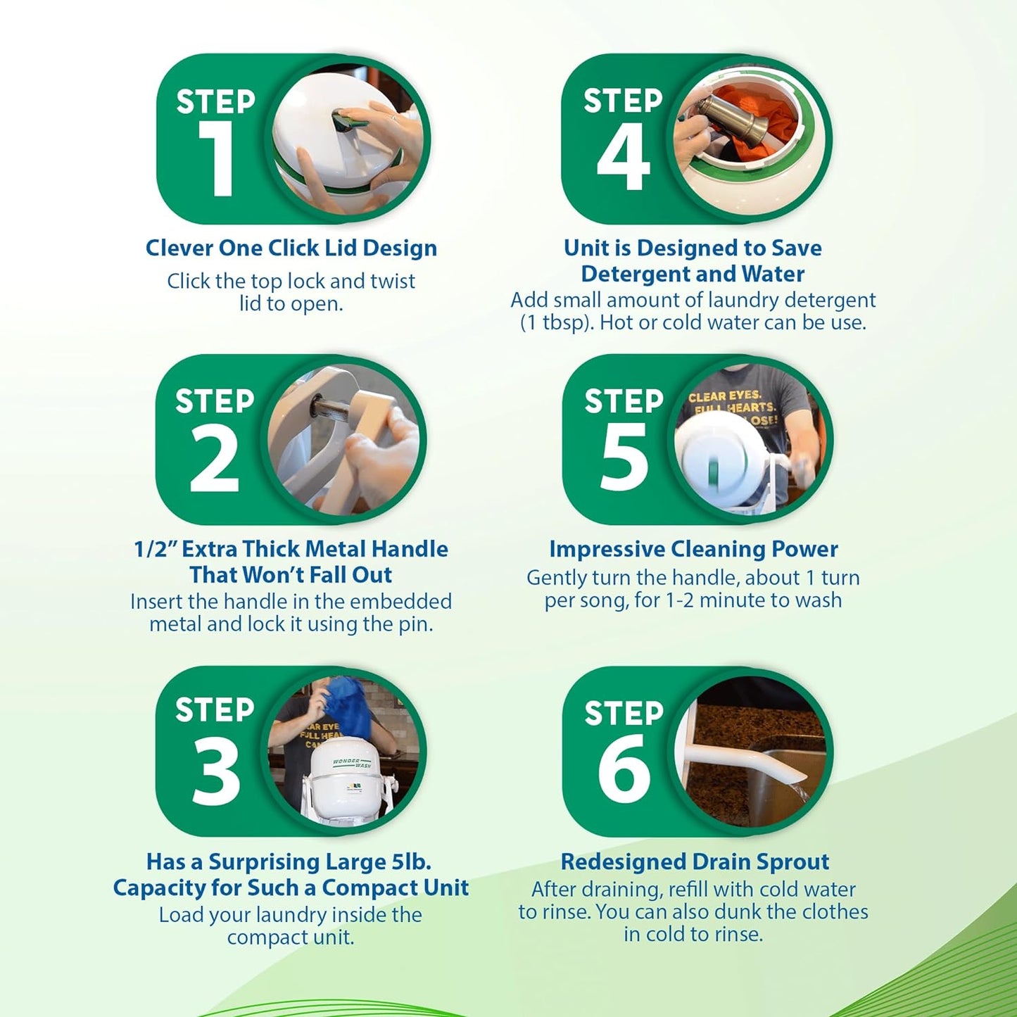 WonderWash portable washing machine in blue.