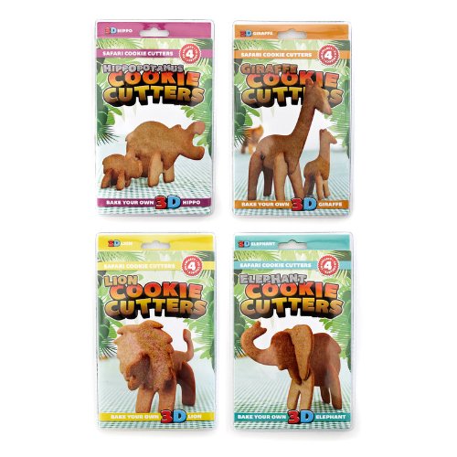 3D Safari Cookie Cutters - oddgifts.com
