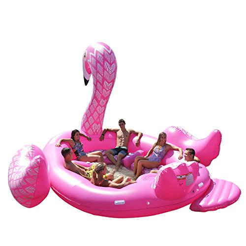 Giant Inflatable Flamingo Island - OddGifts.com