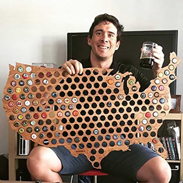 Beer Cap Map - OddGifts.com