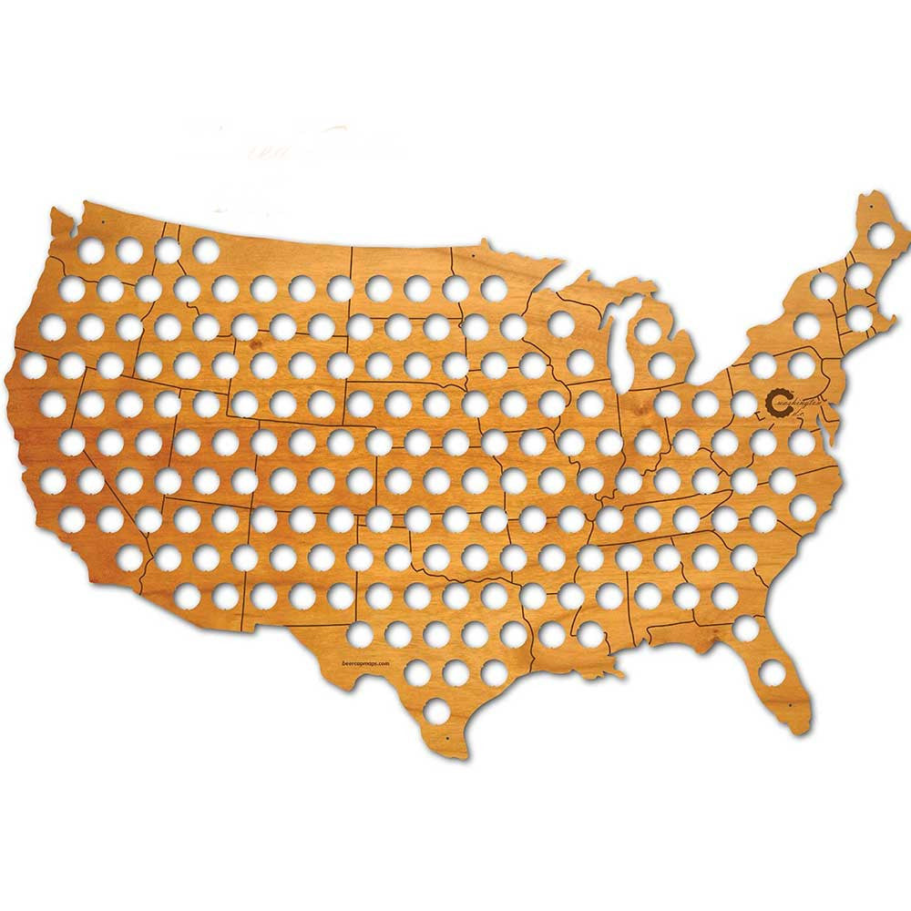 Beer Cap Map - OddGifts.com