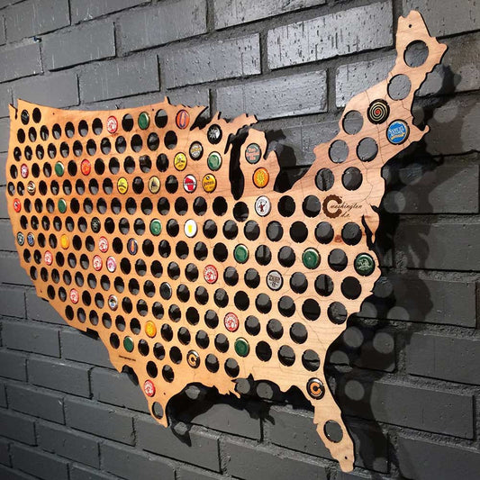 Beer Cap Map - OddGifts.com