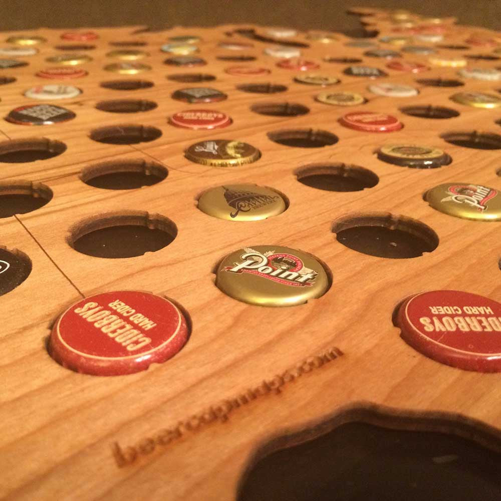 Beer Cap Map - OddGifts.com