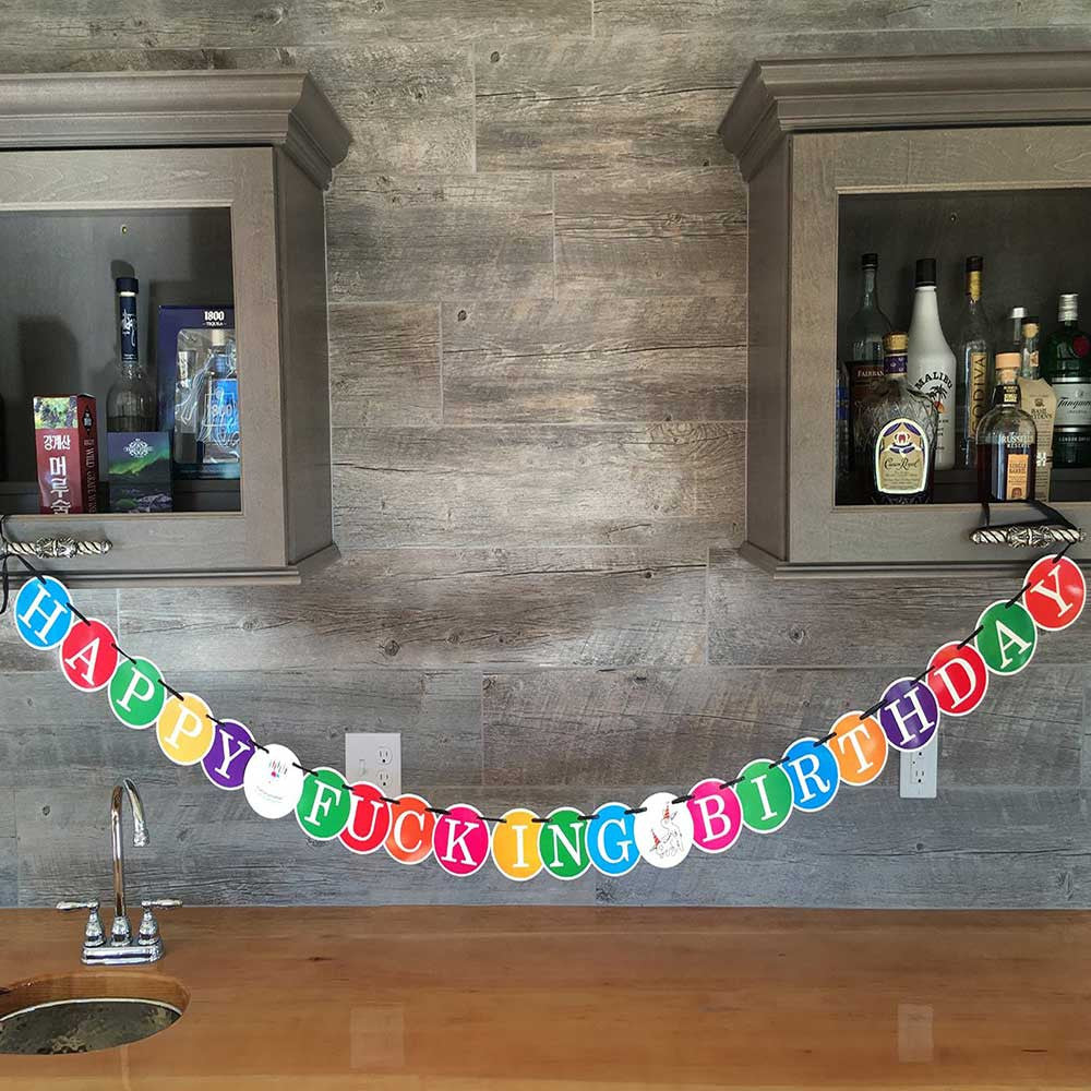 Happy Fucking Birthday Banner - OddGifts.com