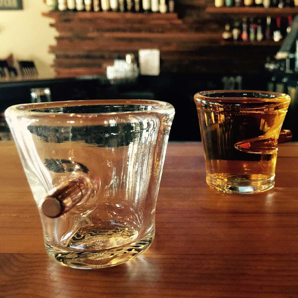 Shot Glass With Real Bullet - OddGifts.com