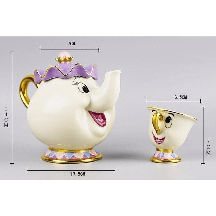Beauty and The Beast Mrs Potts and Chip Teapot and Cup Set - oddgifts.com