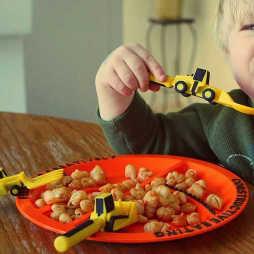 Kids Construction Plate and Utensils - OddGifts.com