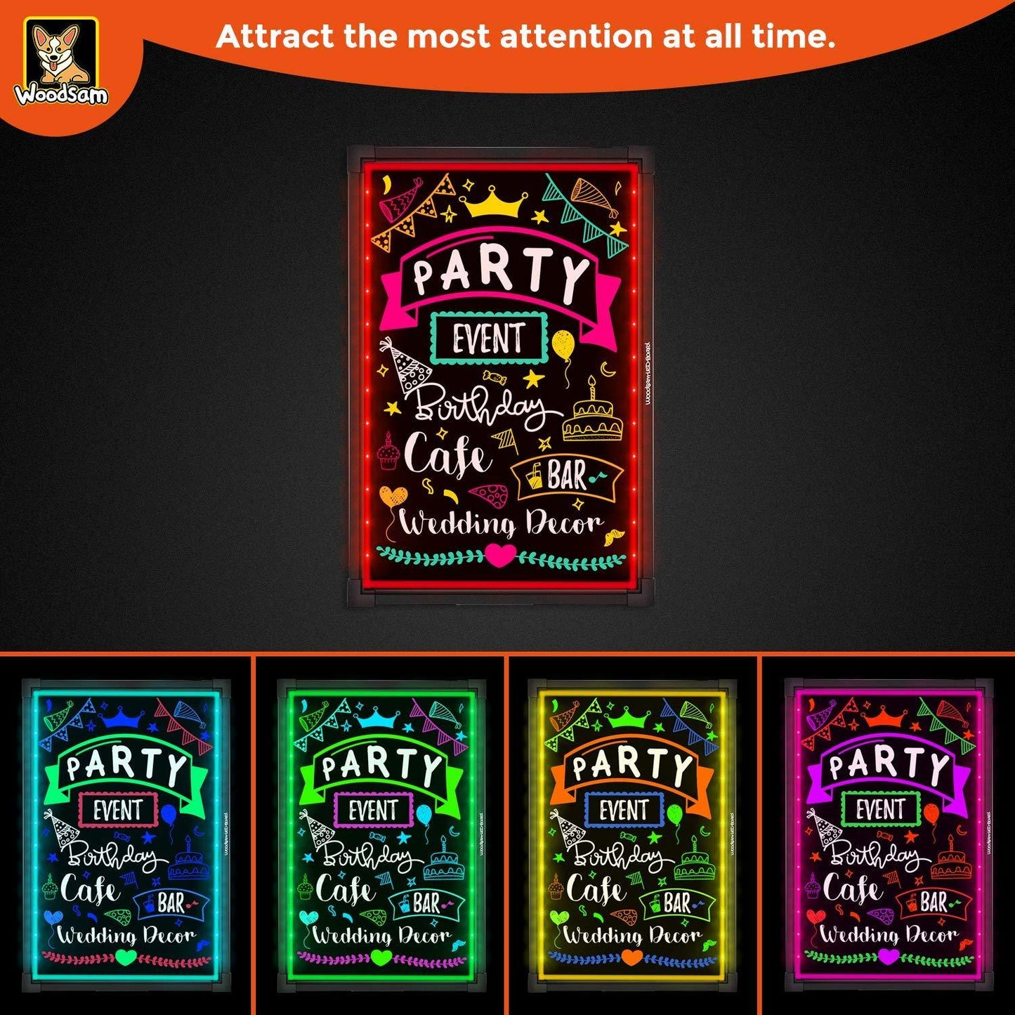 Erasable Neon Message Board - oddgifts.com