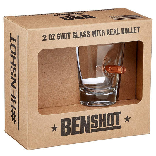 Shot Glass With Real Bullet - OddGifts.com