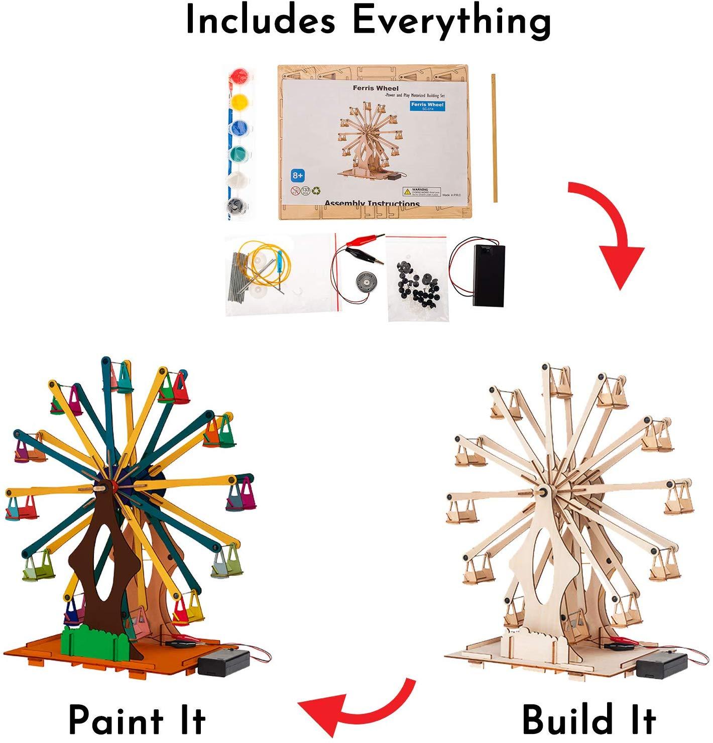 Wooden Ferris Wheel Building Kit - oddgifts.com
