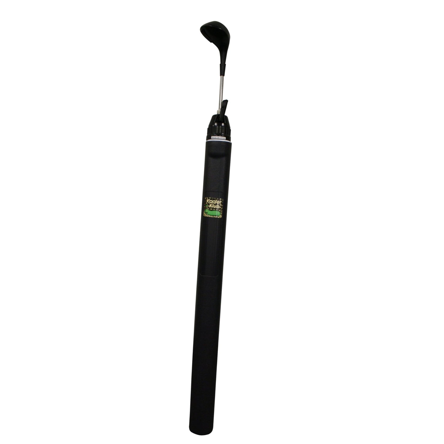 A drink dispenser which is shaped like a regular golf club