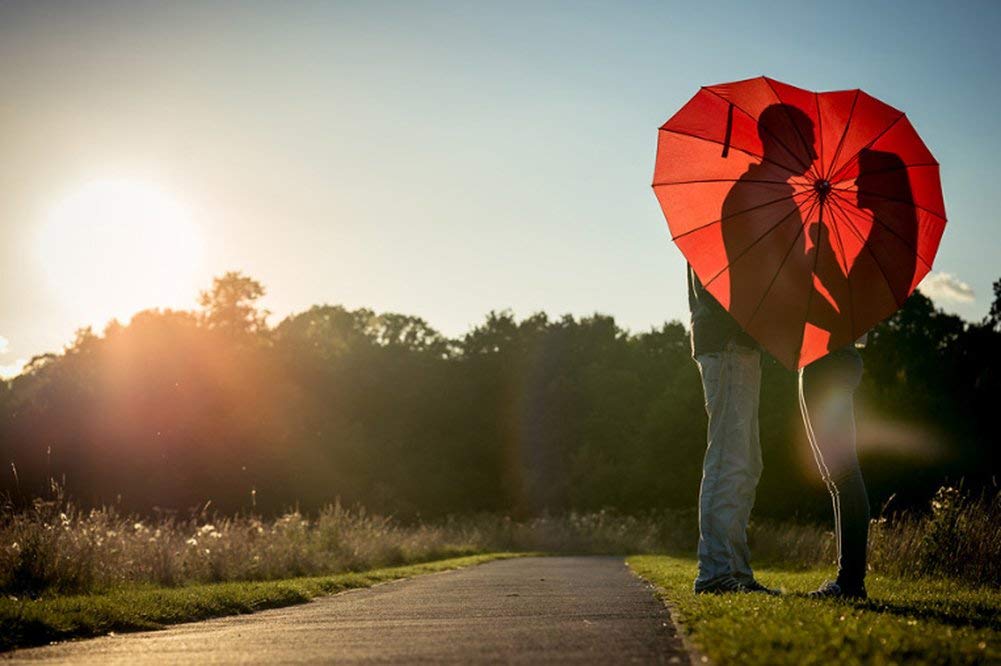 Red Heart Umbrella - OddGifts.com