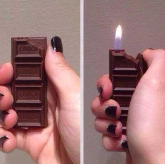 Chocolate Bar Cigarette Lighter - OddGifts.com