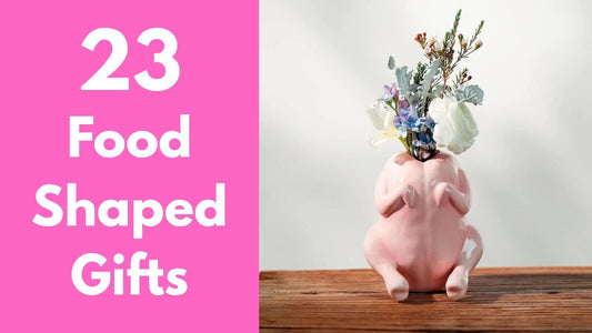 23 Food-Shaped Gifts featuring a funny raw chicken flower vase