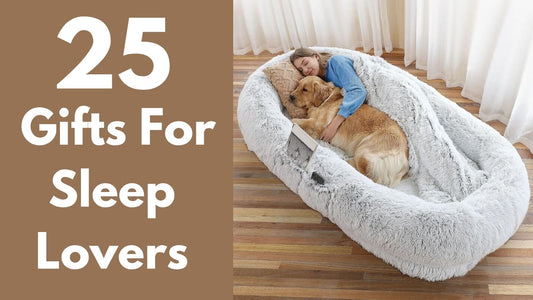 Human dog bed featured in a guide to gifts for sleep lovers