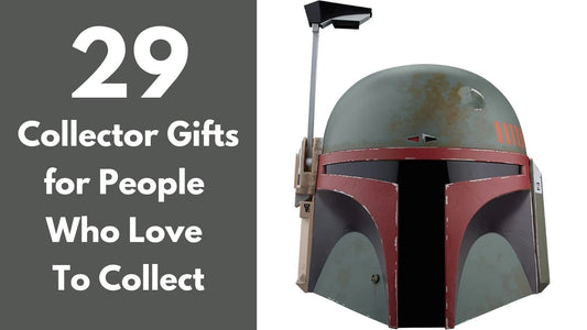 A Boba Fett helmet featured in a guide for 29 collector gifts for people who love to collect things.