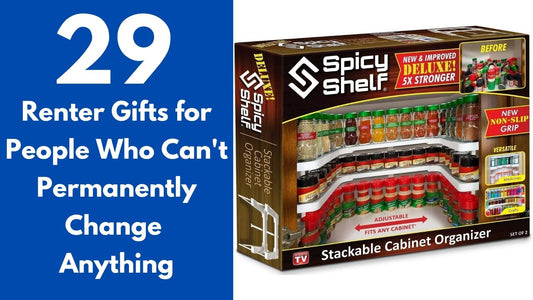 An expandable spice rack, featured in a guide to 29 practical and unusual gifts for renters.