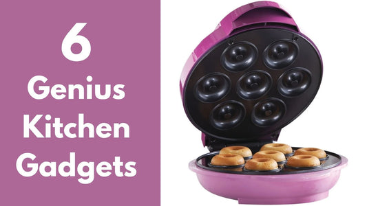 A mini donut making machine featured in a gift guide about genius kitchen gadgets
