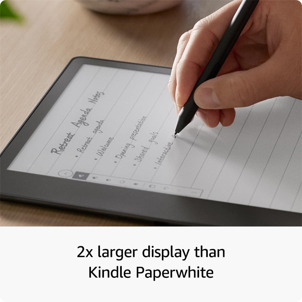 An Amazon Kindle Scribe.
