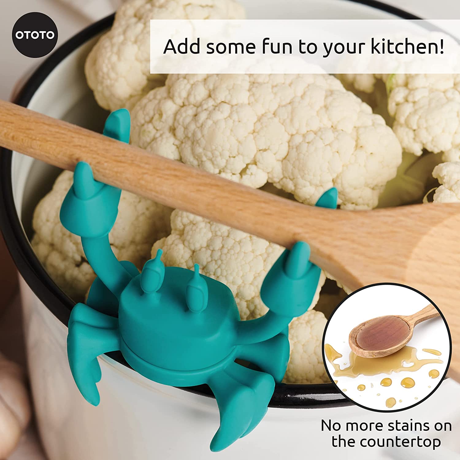 Add convenience and character to your kitchen with Aqua the Crab. –