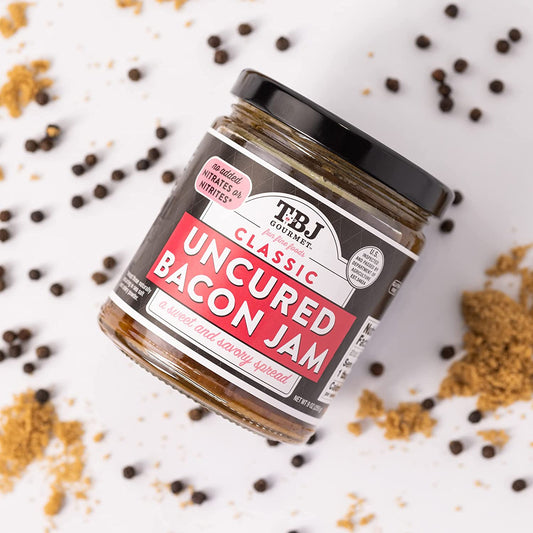 A jar of classic uncured bacon jam.