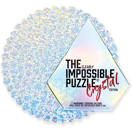 The Impossible Puzzle Crystal Edition packaging with a completed puzzle on a white background