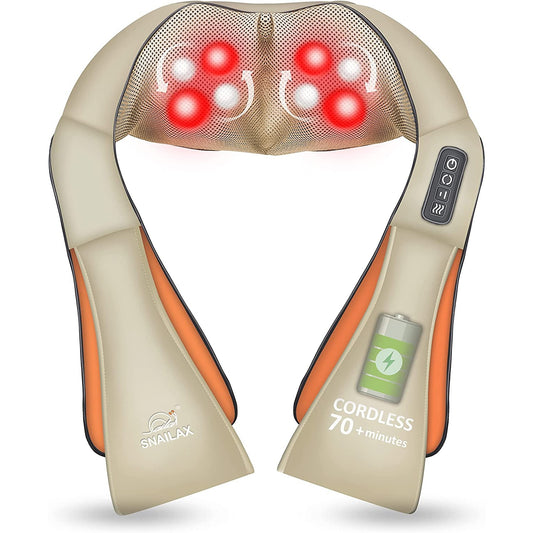 A cordless neck massager