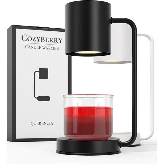 A dimmable candle warmer lamp made by Cozyberry on a white background