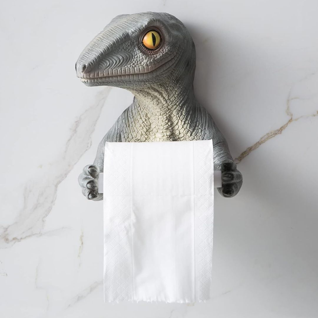 This Raptor Guards the Toilet Paper