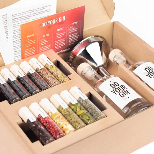 A gin making botanicals gift set.