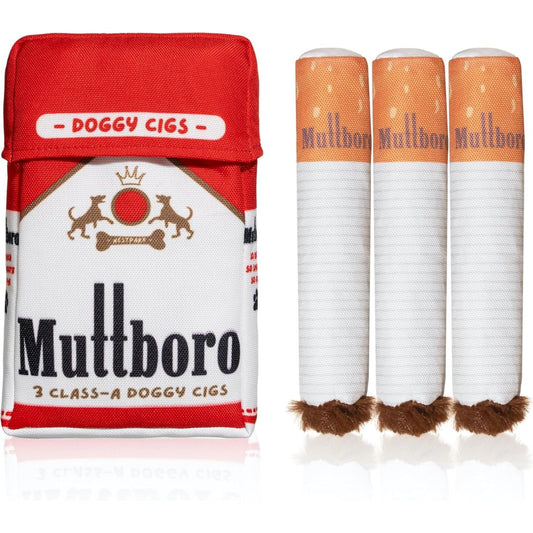 Muttboro dog cigarettes plush toy