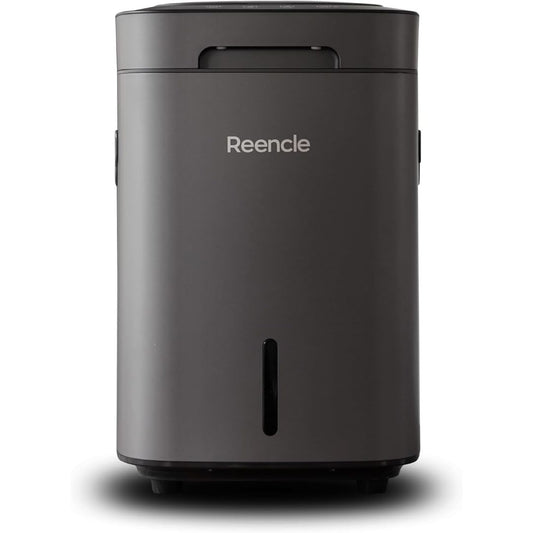 Reencle Prime 14L electric kitchen composter in dark gray with compact countertop design and front viewing window