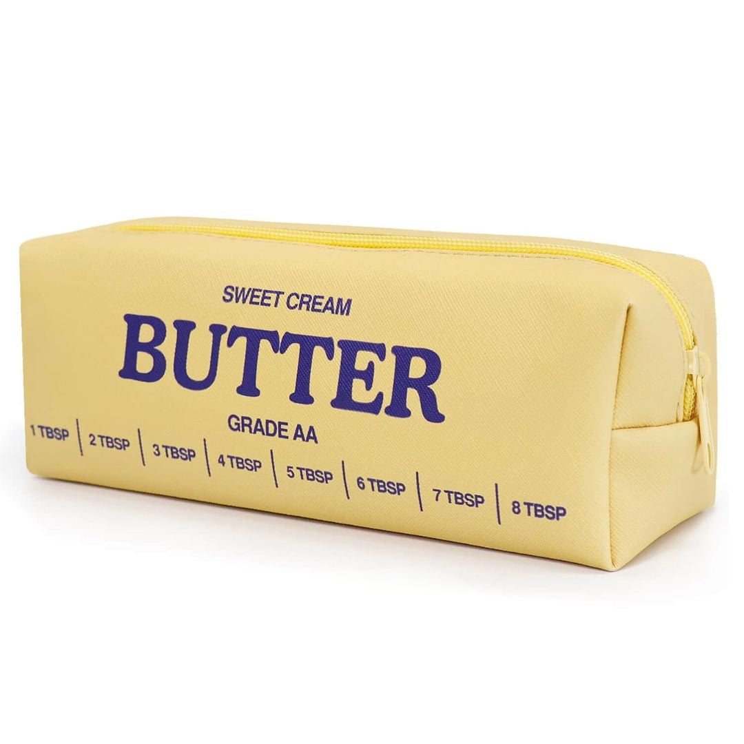 A sweet cream butter stick pencil case.