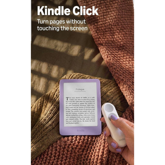 Kindle Click Bluetooth page-turner remote used to turn Kindle pages without touching the screen
