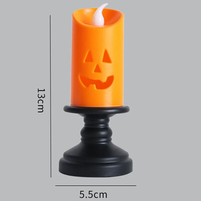Create a spine-chilling ambiance with these spooktacular ghost-face candles.