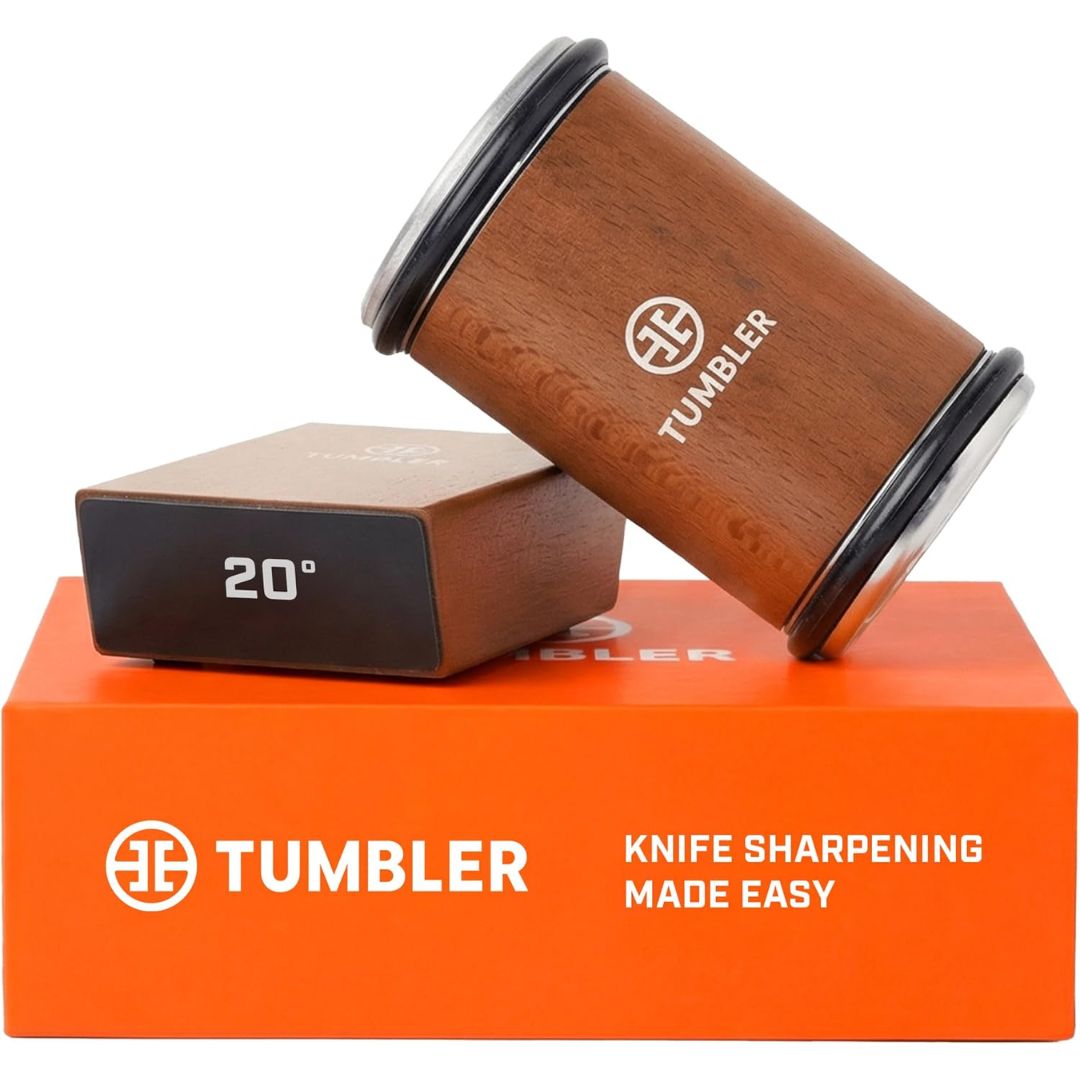 A rolling knife sharpener with packaging