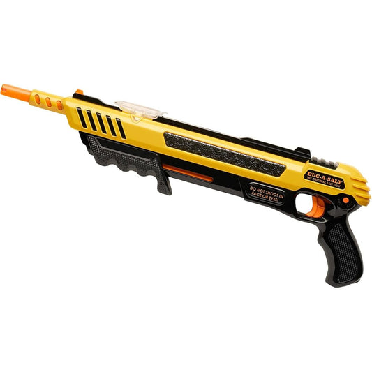 A yellow Bug-A-Salt 3.0 salt powered fly shooter