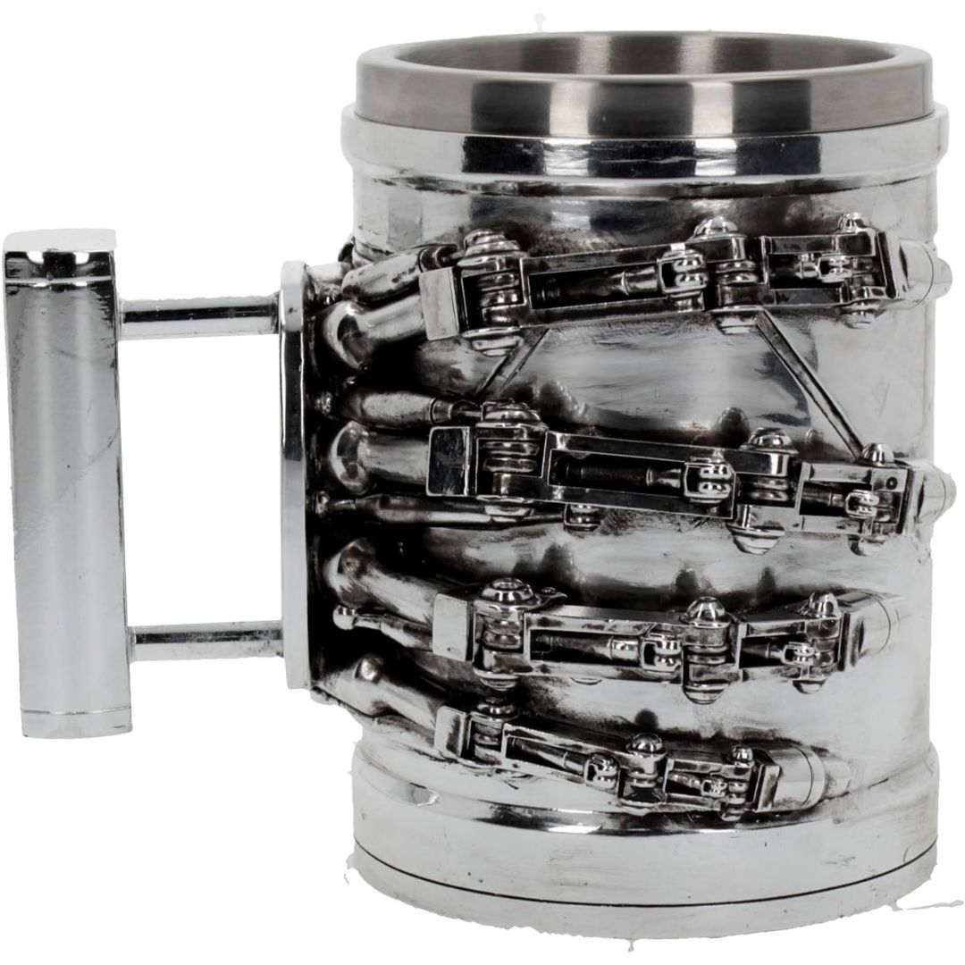 Terminator T-800 tankard mug on a white background