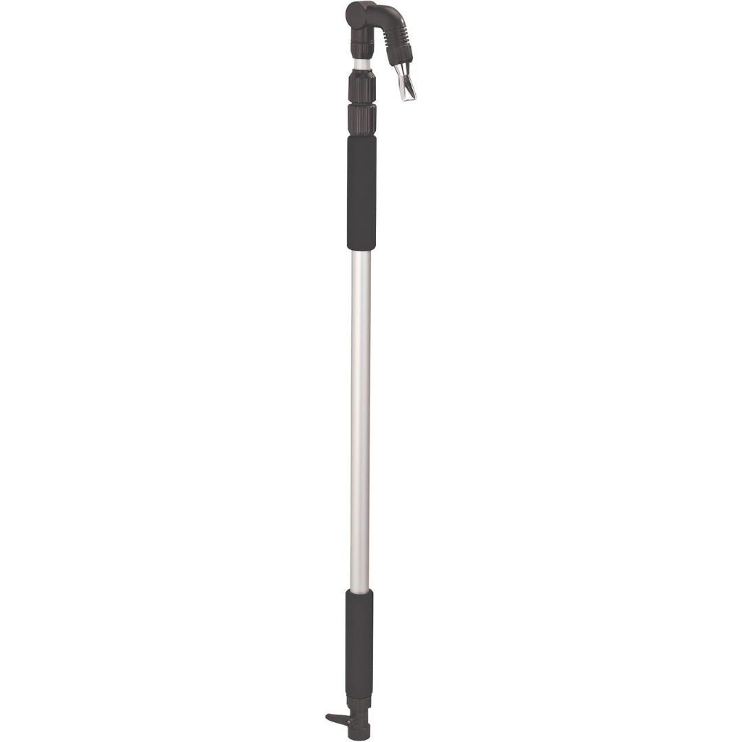 A telescoping gutter cleaning wand on a white background