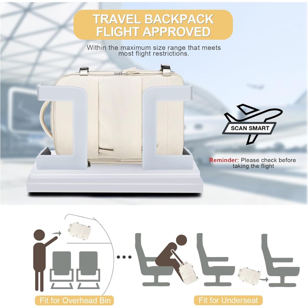 Detailed information about a vacuum compression travel approved backpack
