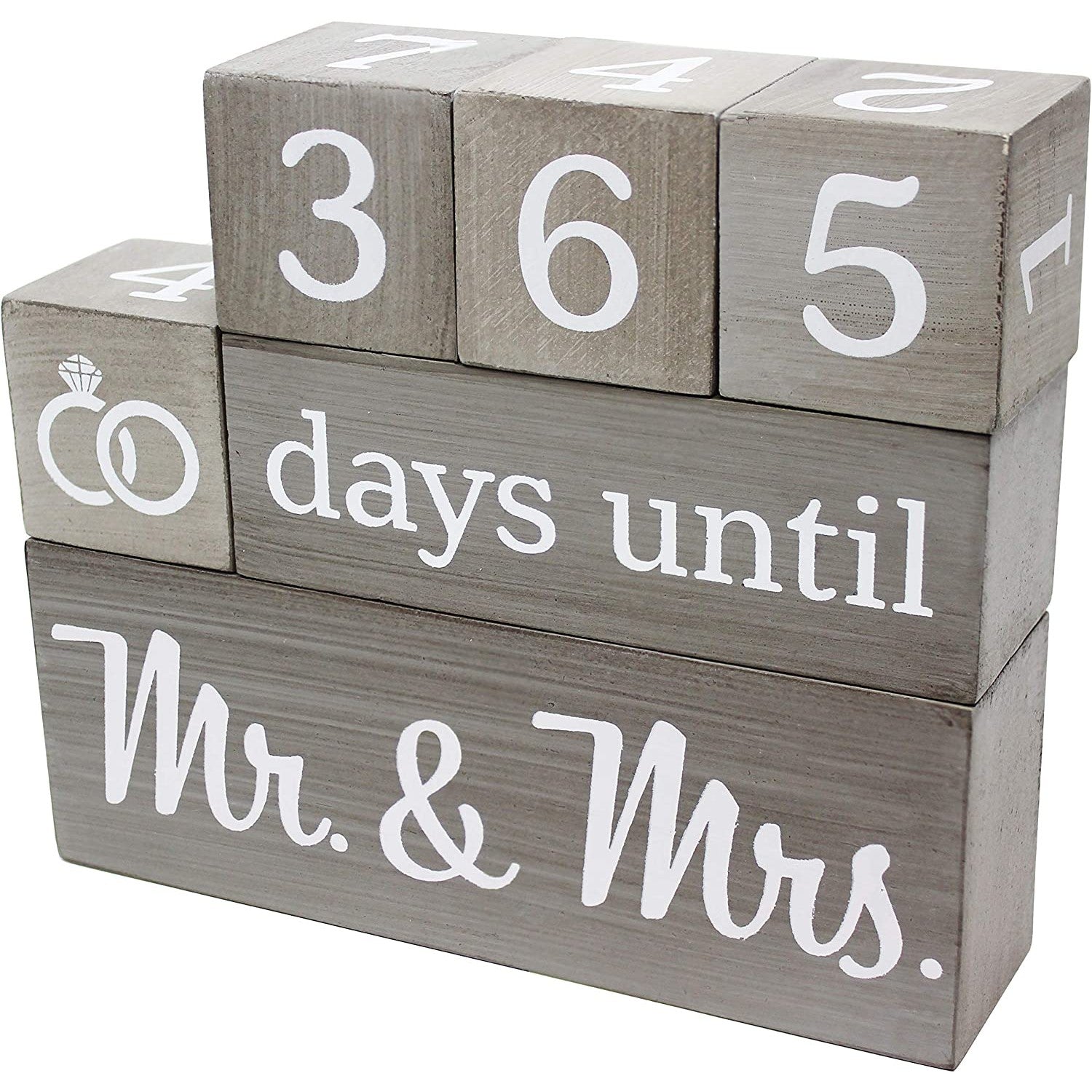 Wedding block countdown calendar.