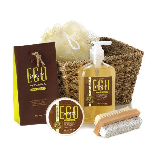 Eco Purity Bath Set In Basket - OddGifts.com