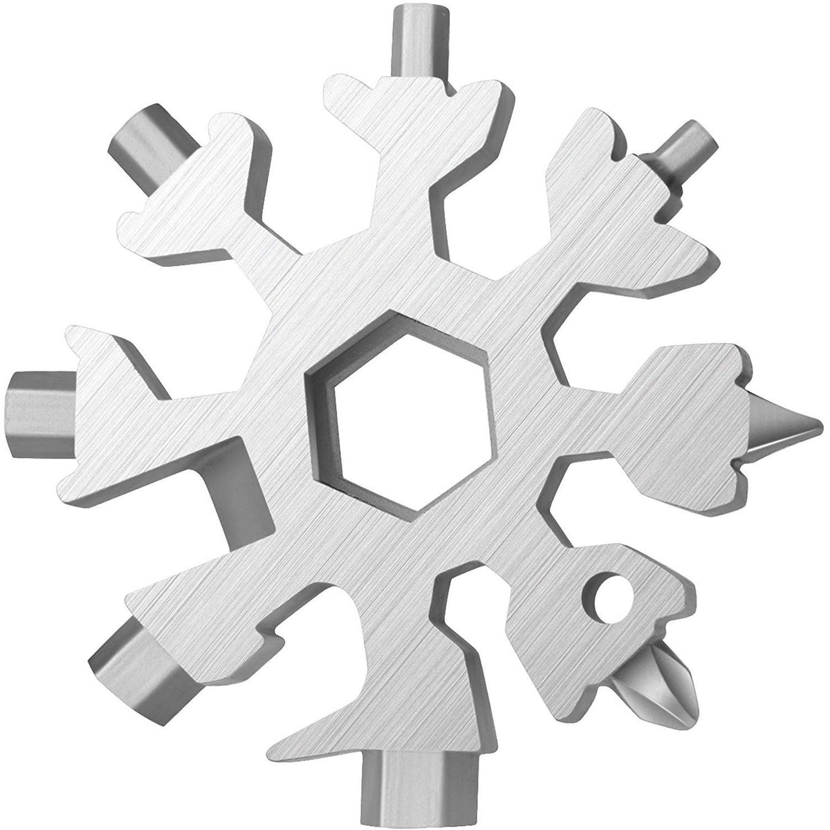 Stainless steel snowflake shaped multitool