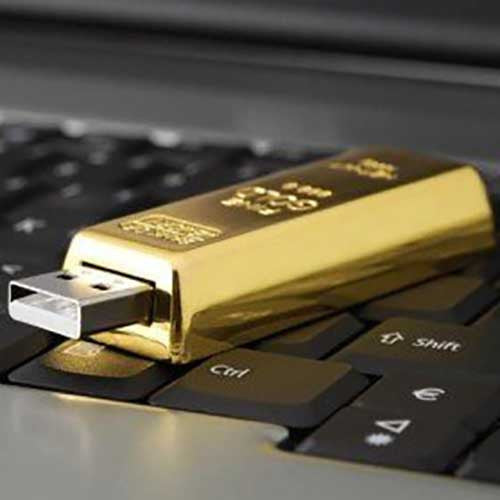 USB Stick Gold Bar - OddGifts.com