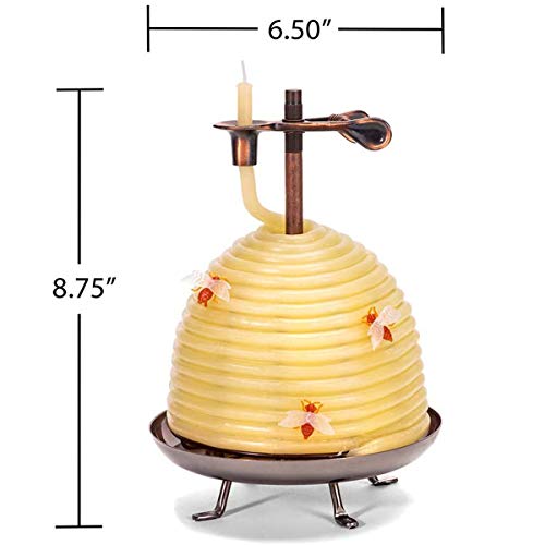 Size measurements for a beehive shaped candle