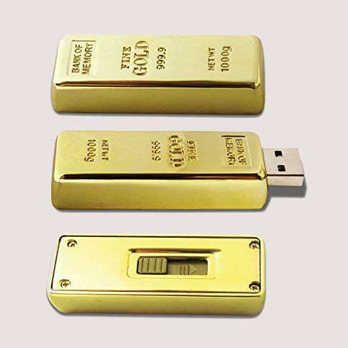 USB Stick Gold Bar - OddGifts.com